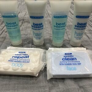 LOT 6🌿True Blue Spa & Body Works‎ Best Tressed Hair And Face, Body Bar Travel
